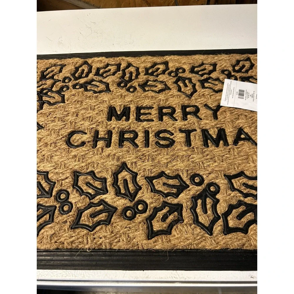 Merry Christmas Door Mat 18x30 New W/Tags Hobby Lobby